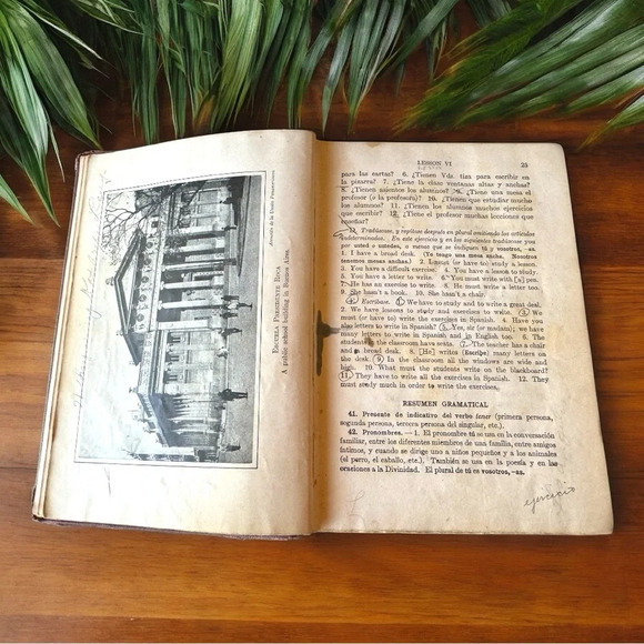 ANTIQUE 1925 “First Spanish Course” by Hills & Ford - Hardcover - Picture 12 of 15